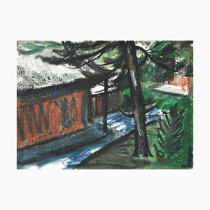 Sun Jingyuan, Landscape, Mixed Media on Cardboard, 1970s-ZCI-1781568