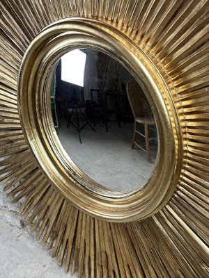 Sun Mirror in Carved Gilded Wood, 1990s-RWZ-2028170