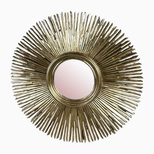 Sun Mirror in Carved Gilded Wood, 1990s-RWZ-2028170