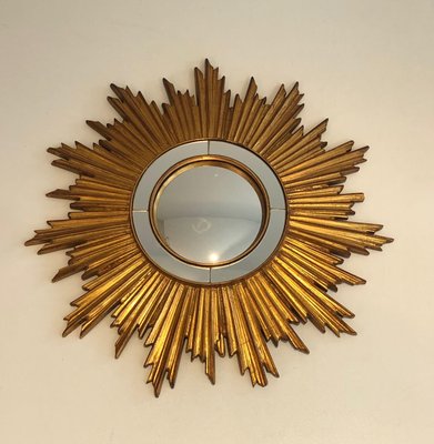 Sun Mirror in Golden Resin-BA-1365362