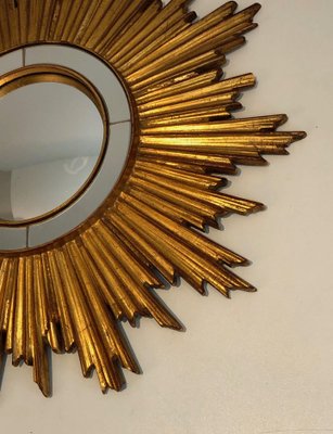 Sun Mirror in Golden Resin-BA-1365362