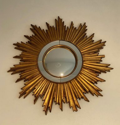 Sun Mirror in Golden Resin-BA-1365362