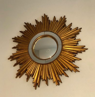 Sun Mirror in Golden Resin-BA-1365362