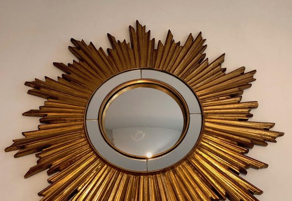 Sun Mirror in Golden Resin-BA-1365362