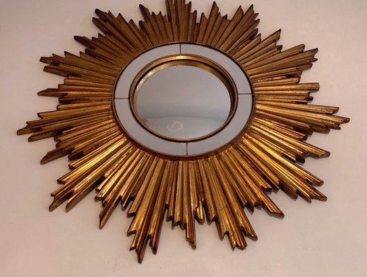 Sun Mirror in Golden Resin-BA-1365362