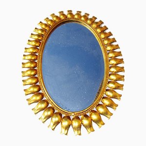 Sun Mirror with Tulip-Shaped Frame Decoration-ZVO-1028580