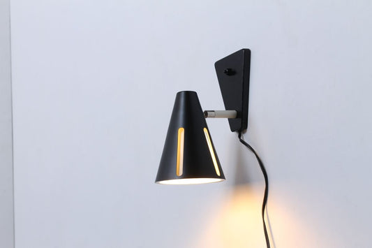 Sun Series Black Wall Light by H. Th. J. A. Busquet for Hala, 1950s