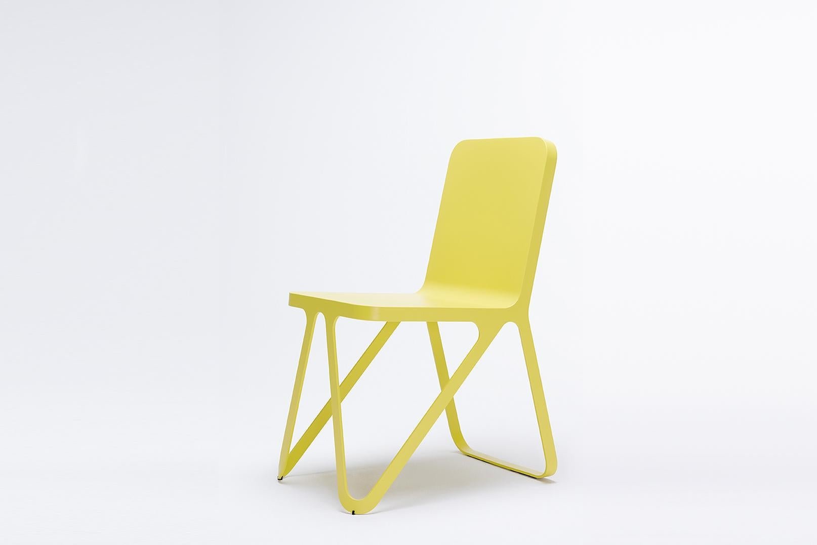 Sun Yellow Loop Chair by Sebastian Scherer