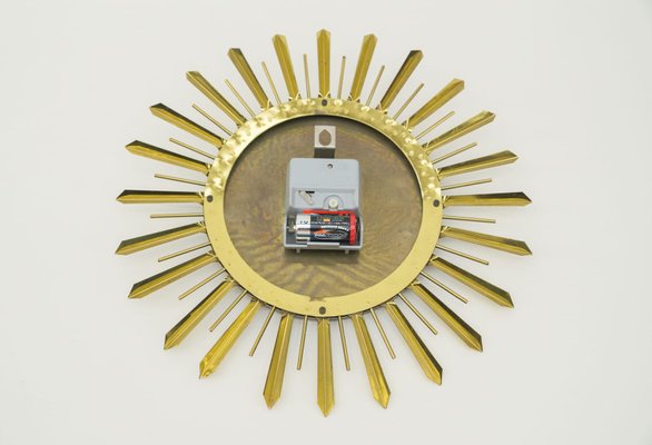 Sunburst Wall Clock from Atlanta Electric, Germany, 1960s-KQB-1063942