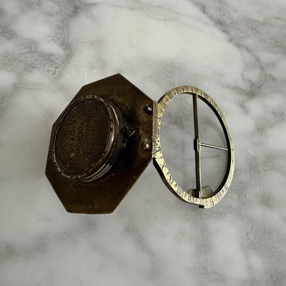 Sundial and Pocket Compass from Augsburglout, 18th Century