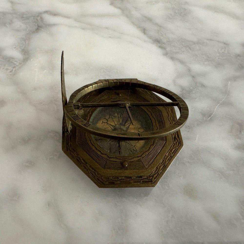 Sundial and Pocket Compass from Augsburglout, 18th Century