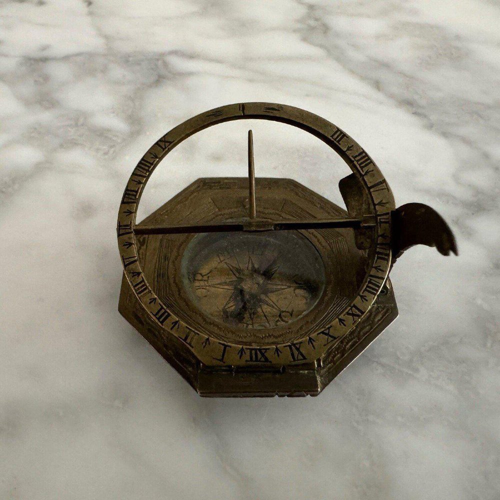 Sundial and Pocket Compass from Augsburglout, 18th Century