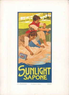 Sunlight Sapone - Vintage Adv Lithograph by L. Metlicovitz - 1900 ca. 1900 ca.-ZCI-759724