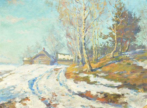 Sunny March, Oil on Board, 1955