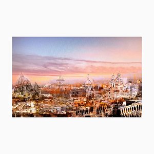 Sunrise on Rome - Original Oil on Canvas by Laura D'Andrea - 2018 2018-ZCI-756298