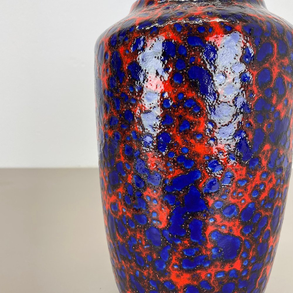 Super Color Crusty Fat Lava Multi-Color Vase from Scheurich, Germany, 1970s