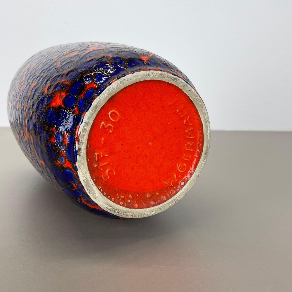 Super Color Crusty Fat Lava Multi-Color Vase from Scheurich, Germany, 1970s