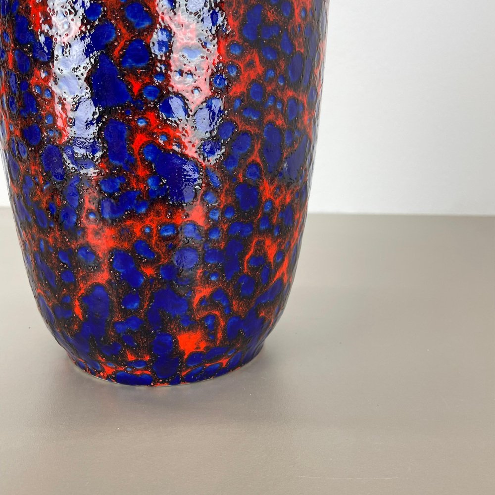 Super Color Crusty Fat Lava Multi-Color Vase from Scheurich, Germany, 1970s