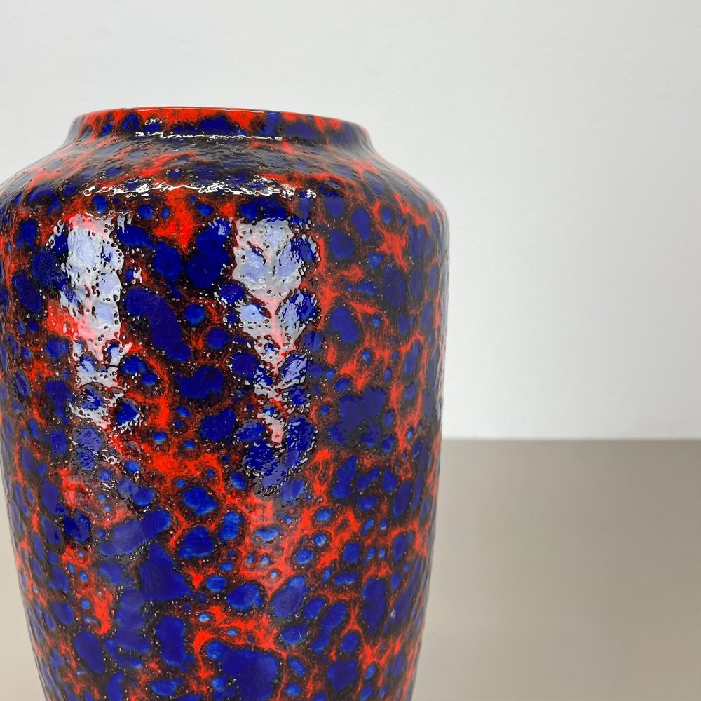 Super Color Crusty Fat Lava Multi-Color Vase from Scheurich, Germany, 1970s