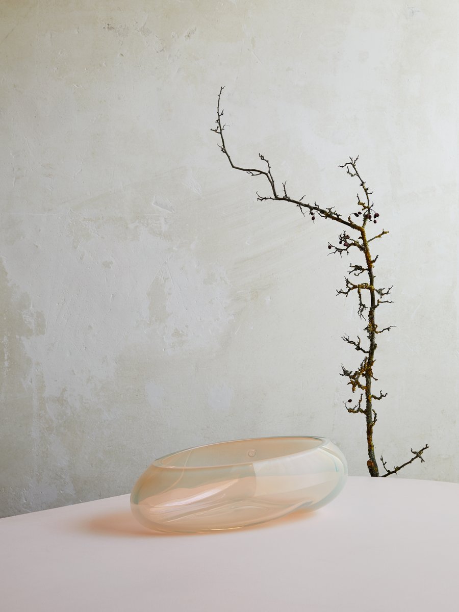 Supernova I L Amber Iridescent Bowl by Simone Lueling for ELOA