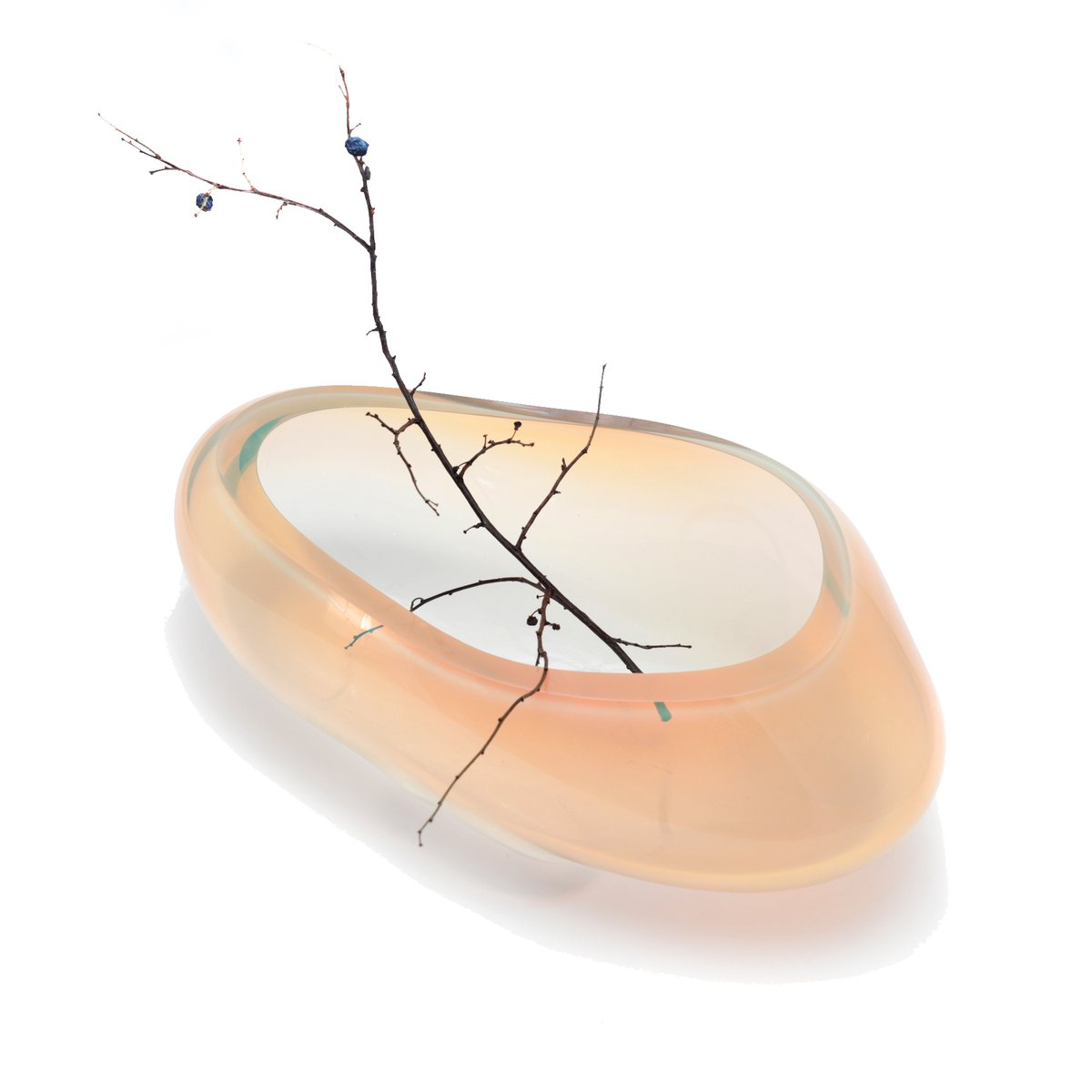 Supernova I L Amber Iridescent Bowl by Simone Lueling for ELOA