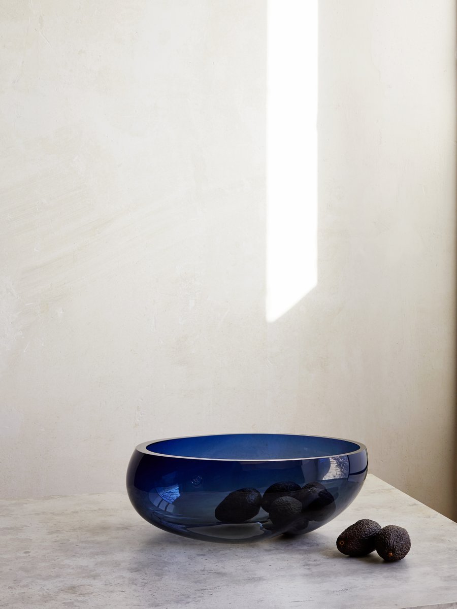 Supernova I L Steel Blue Bowl by Simone Lueling for ELOA