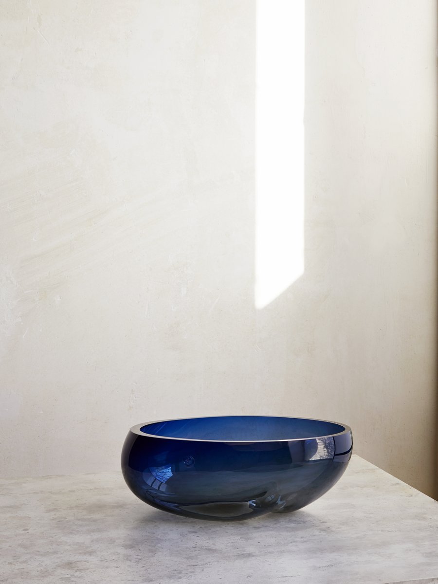 Supernova I L Steel Blue Bowl by Simone Lueling for ELOA