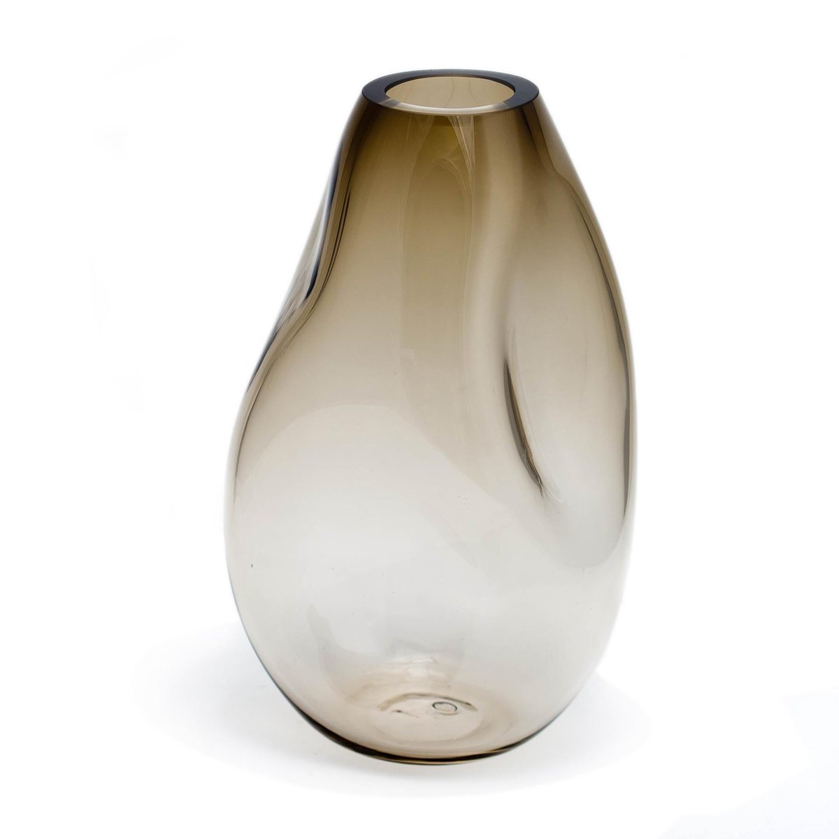 Supernova IV Silver Smoke L Vase by Eloa