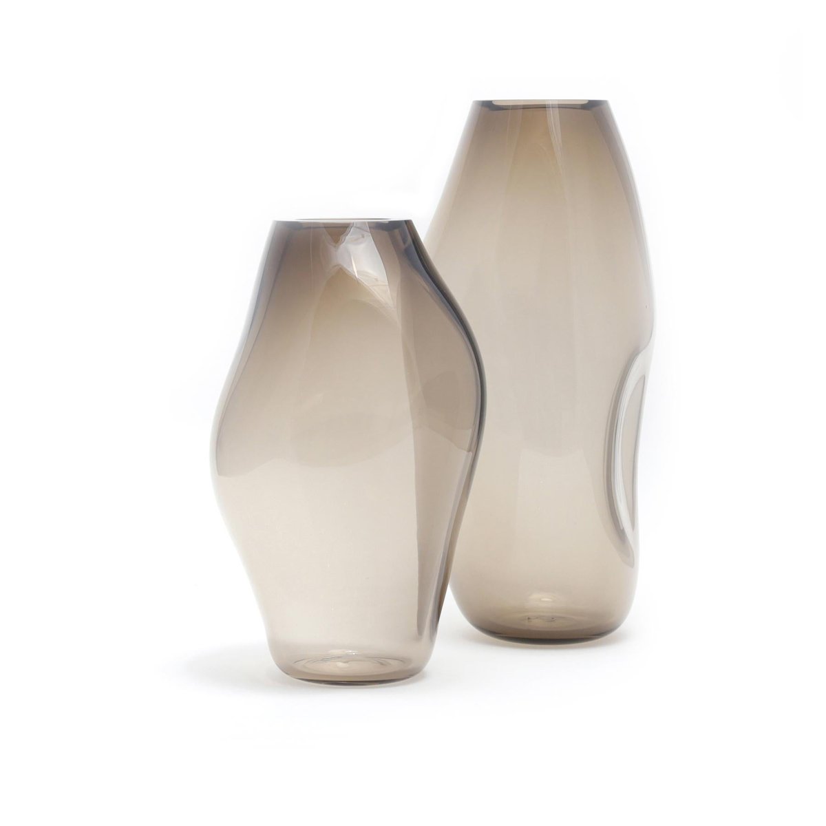 Supernova IV Silver Smoke L Vase by Eloa