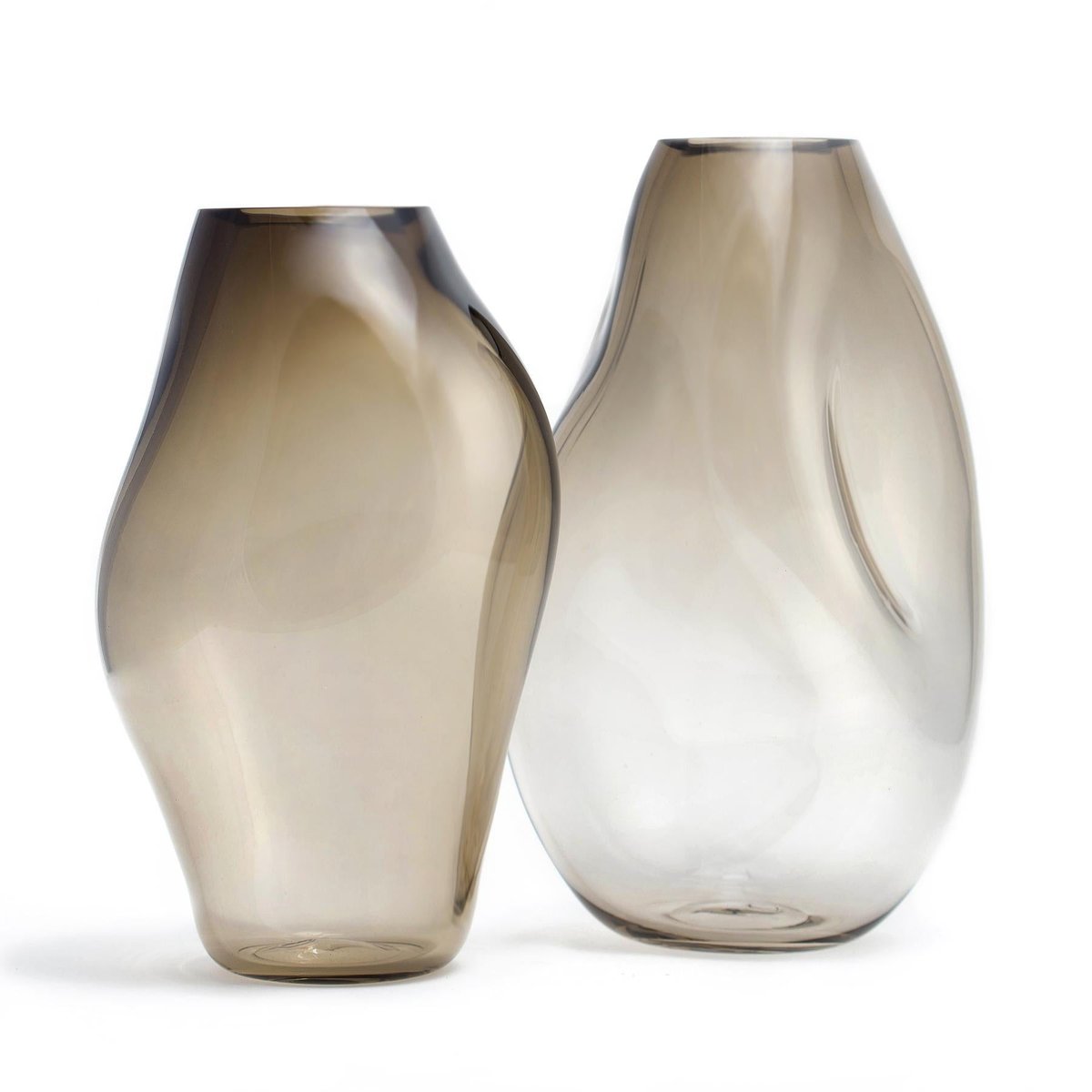 Supernova IV Silver Smoke L Vase by Eloa