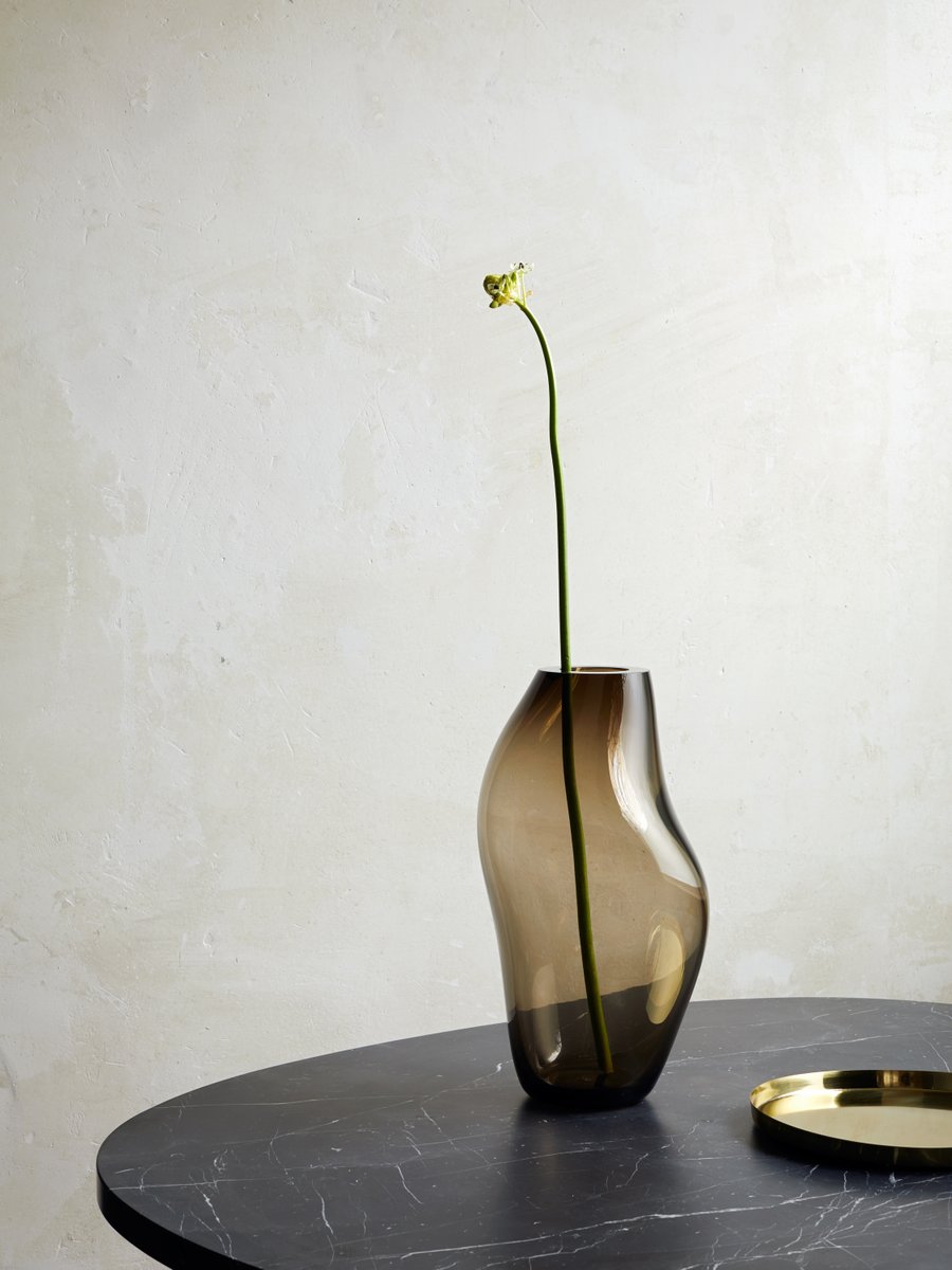 Supernova IV Silver Smoke L Vase by Simone Lueling for ELOA