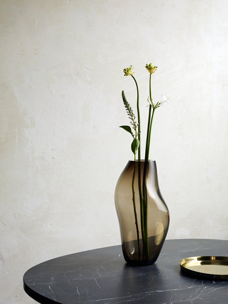 Supernova IV Silver Smoke L Vase by Simone Lueling for ELOA