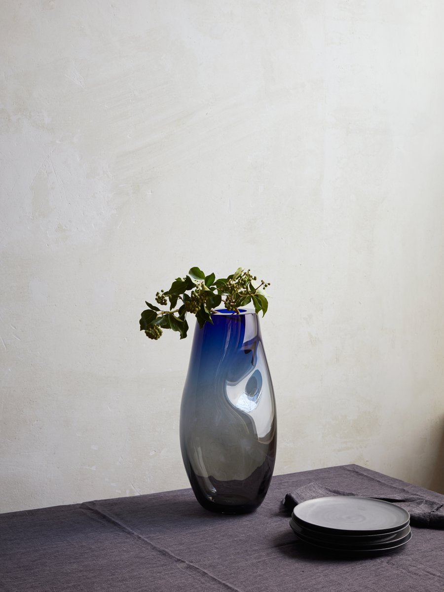 Supernova IV Steel Blue L Vase by Simone Lueling for ELOA