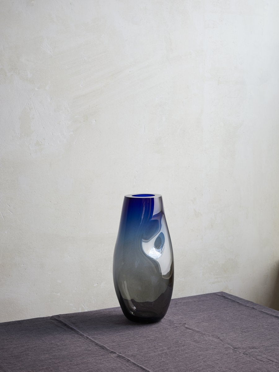 Supernova IV Steel Blue L Vase by Simone Lueling for ELOA