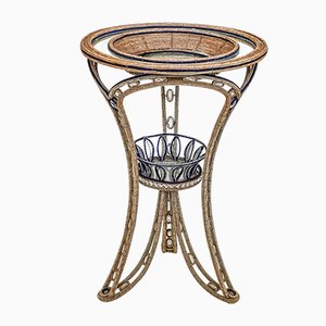 Support Table in Murano Glass with Shelves in Mirror Finish, 1890s-BEW-1795681