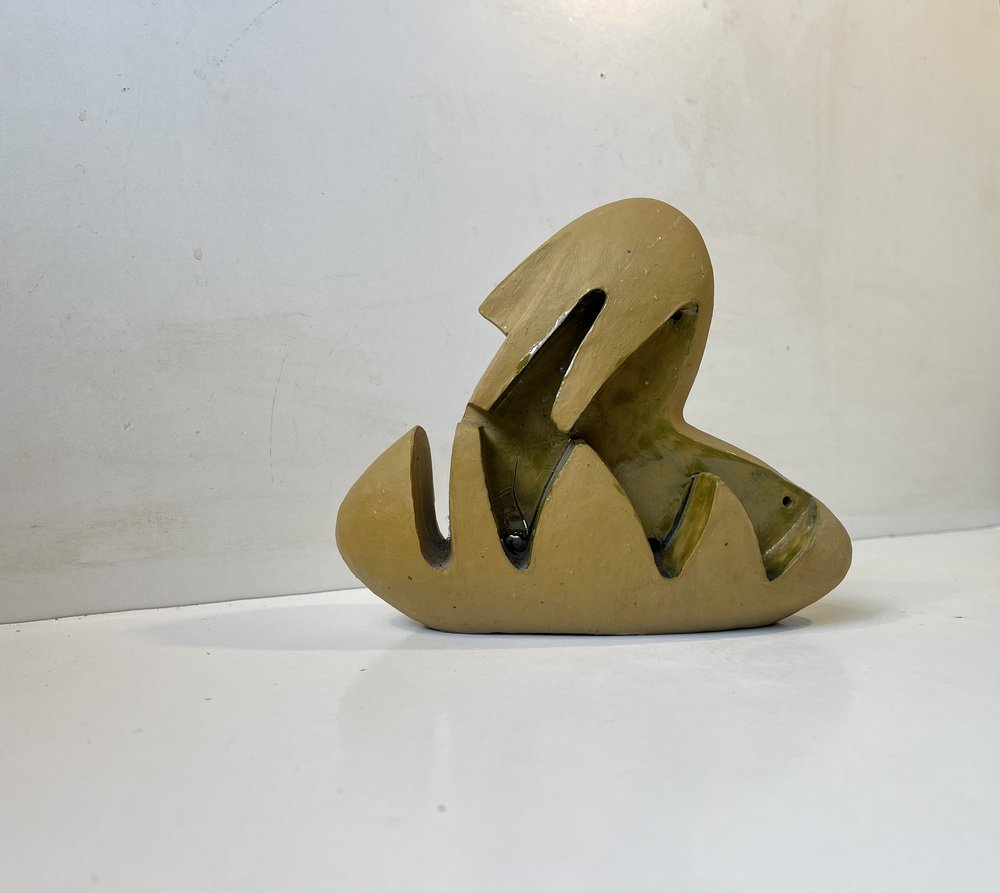 Surrealist Entity in Glazed Ceramic by Aksel Hansen, 1960s