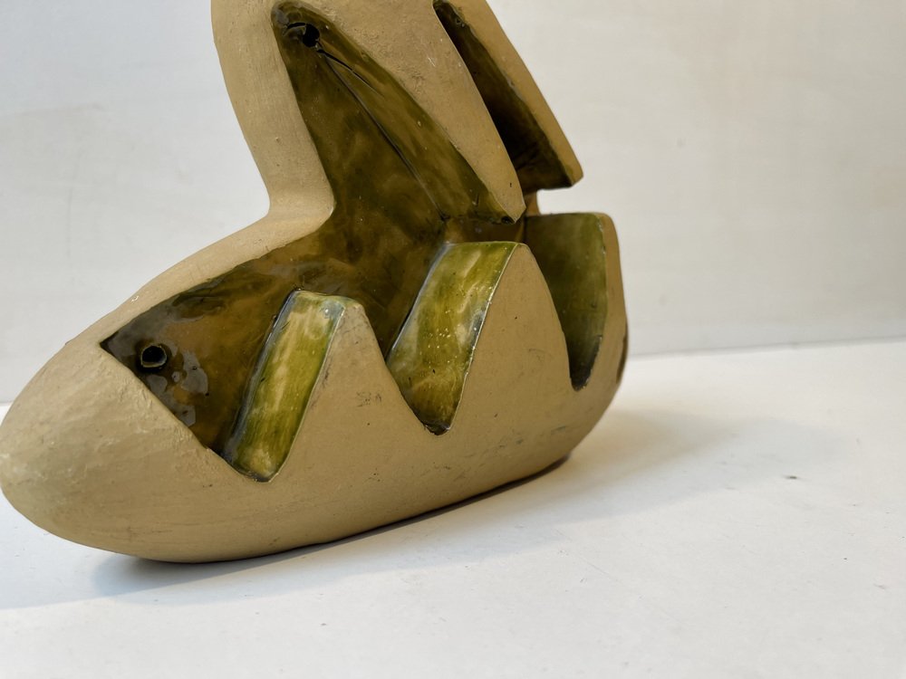 Surrealist Entity in Glazed Ceramic by Aksel Hansen, 1960s