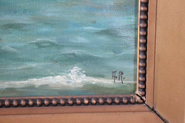 Surrealist Seascape, Late 20th Century, Oil on Canvas, Framed-DCO-1399164