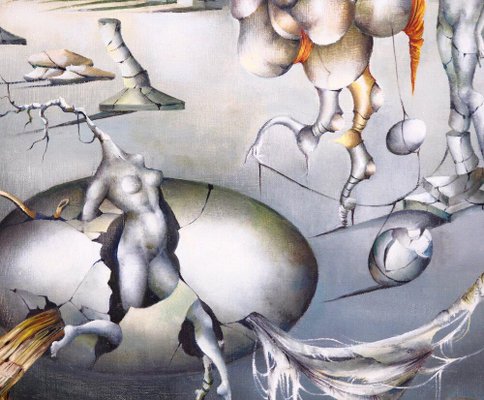 Surrealistic Painting Oil on Canvas-SA-636377