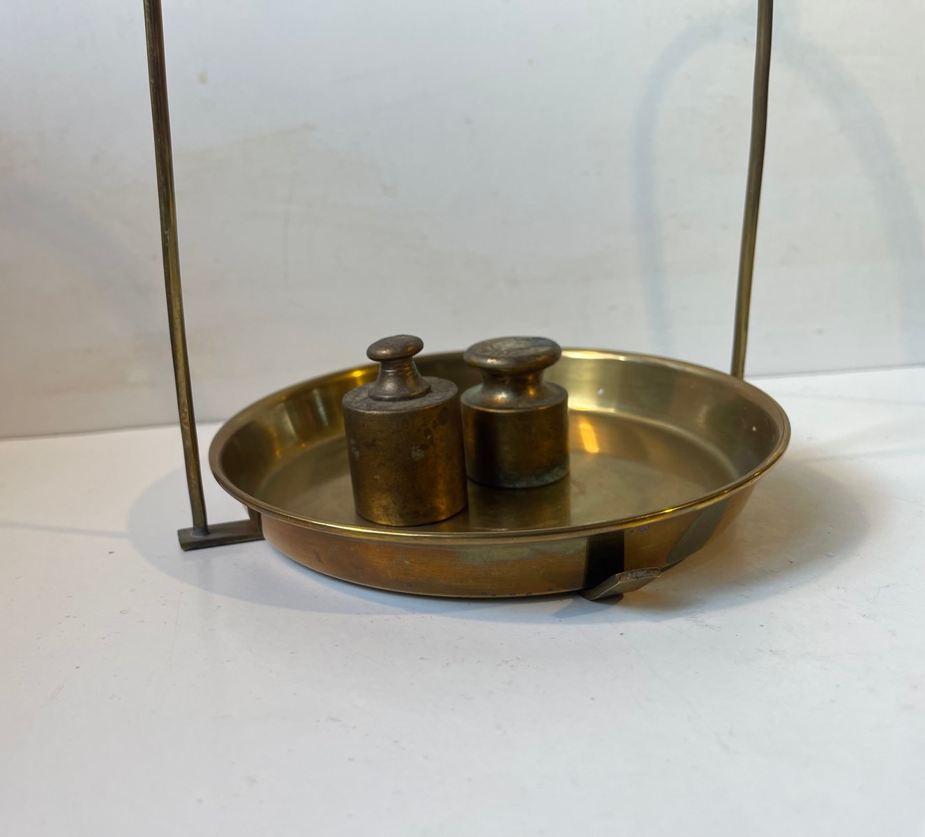 Suspended Balance Scale in Brass, 1950s