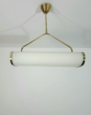 Suspension Lamp in Brass and Acrylic Glass, Italy, 1960s-ZST-1818652