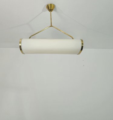 Suspension Lamp in Brass and Acrylic Glass, Italy, 1960s-ZST-1818652