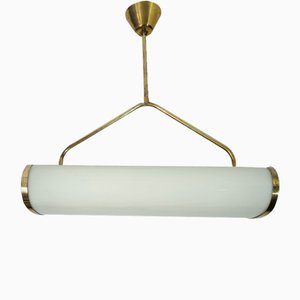 Suspension Lamp in Brass and Acrylic Glass, Italy, 1960s-ZST-1818652