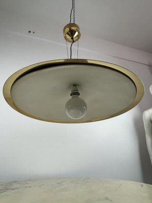 Suspension Lamp in Brass, Italy, 1970s-YST-1702003