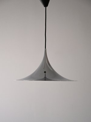 Suspension Lamp in Silver Metal by Berderup & Thorsten, 1970s-QWP-1739049