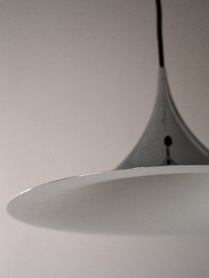 Suspension Lamp in Silver Metal by Berderup & Thorsten, 1970s-QWP-1739049