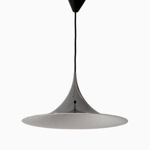 Suspension Lamp in Silver Metal by Berderup & Thorsten, 1970s-QWP-1739049