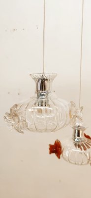 Suspension Light in Murano Glass with Colored Roses-QLH-1799238