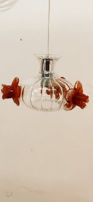 Suspension Light in Murano Glass with Colored Roses-QLH-1799238