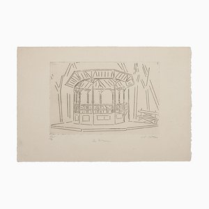 Suzanne Cattan,The Kiosk, Etching, 20th Century-ZCI-792607